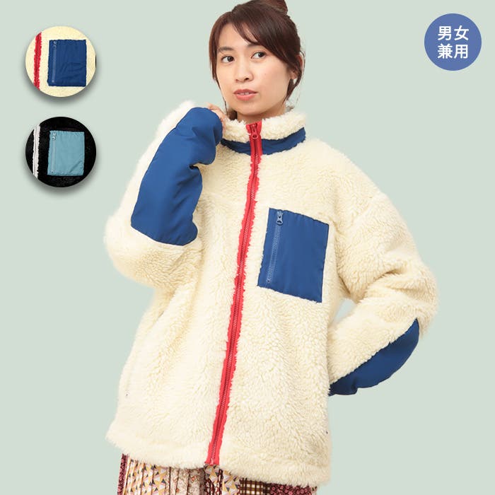 シャギーボア配色ジャケット mkwjcb605 チチカカ[品番：TTKW0009385