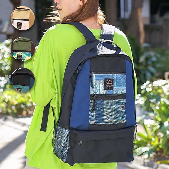 メッシュリュック ブラック/イエロー メッシュポケットリュック zlscbb7027 チチカカ[品番