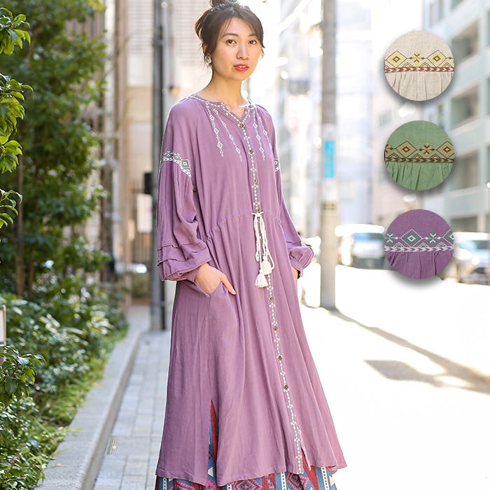 楽天市場】チャイハネ公式店 [セルヴィワンピース] エスニック