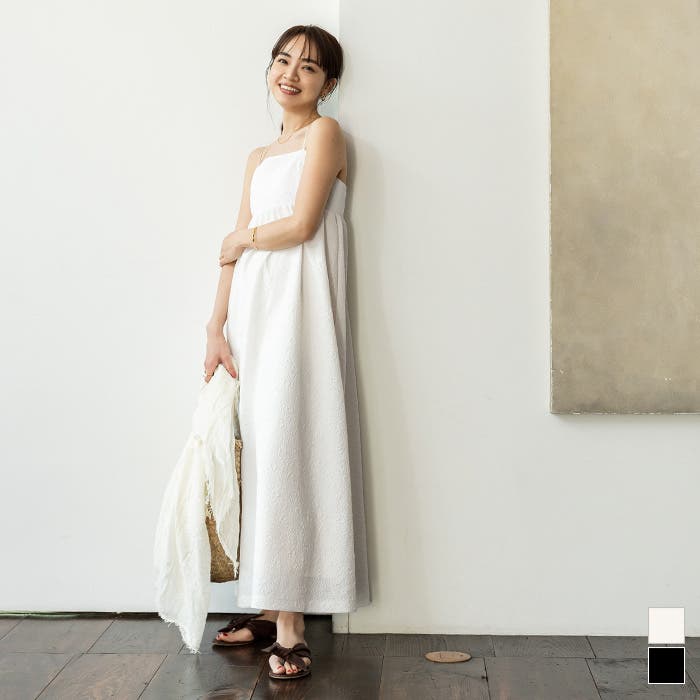 yourmle】flower jacquard dress ivory ワンピース