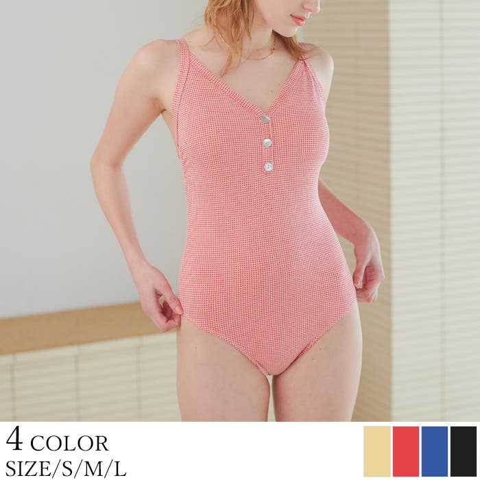 ギンガムチェックワンピース 水着【SEADRESS シードレス】[品番