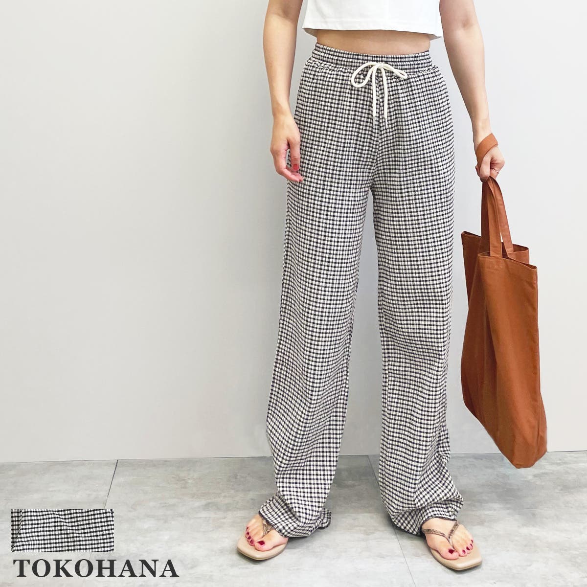 ダッフィ　バーバリー　ノバチェック　総柄　イージーパンツ　大きいサイズ レースチェックイージーパンツ – LILA & CITTA ONLINE SHOP