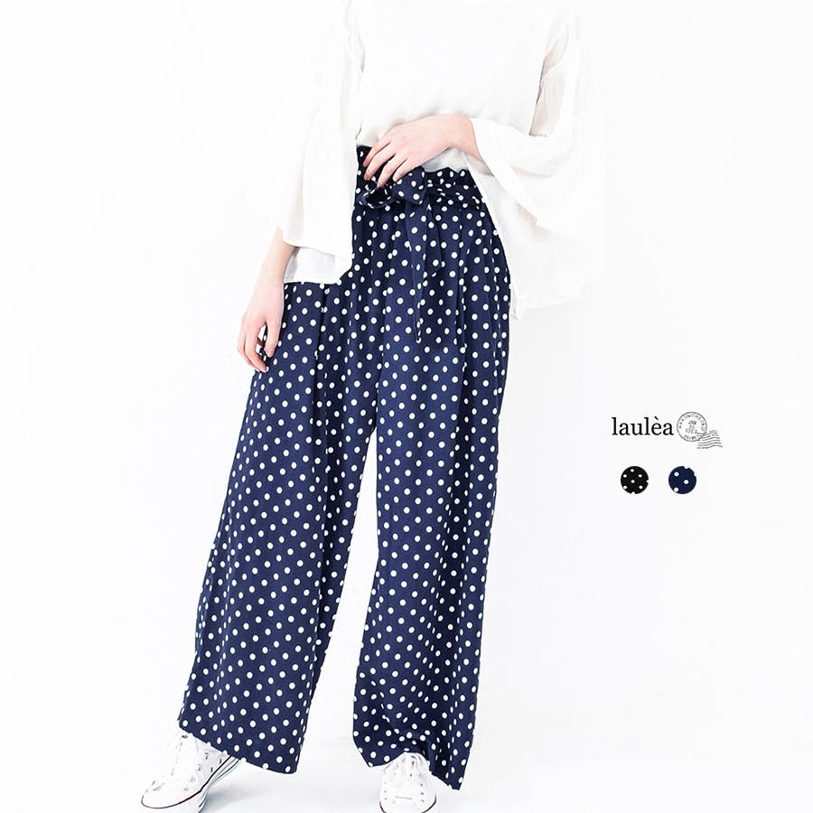 新品 HEVE リボン ドットパンツ 38 heve ヘイヴ リボンドットパンツ 38サイズ ブラック