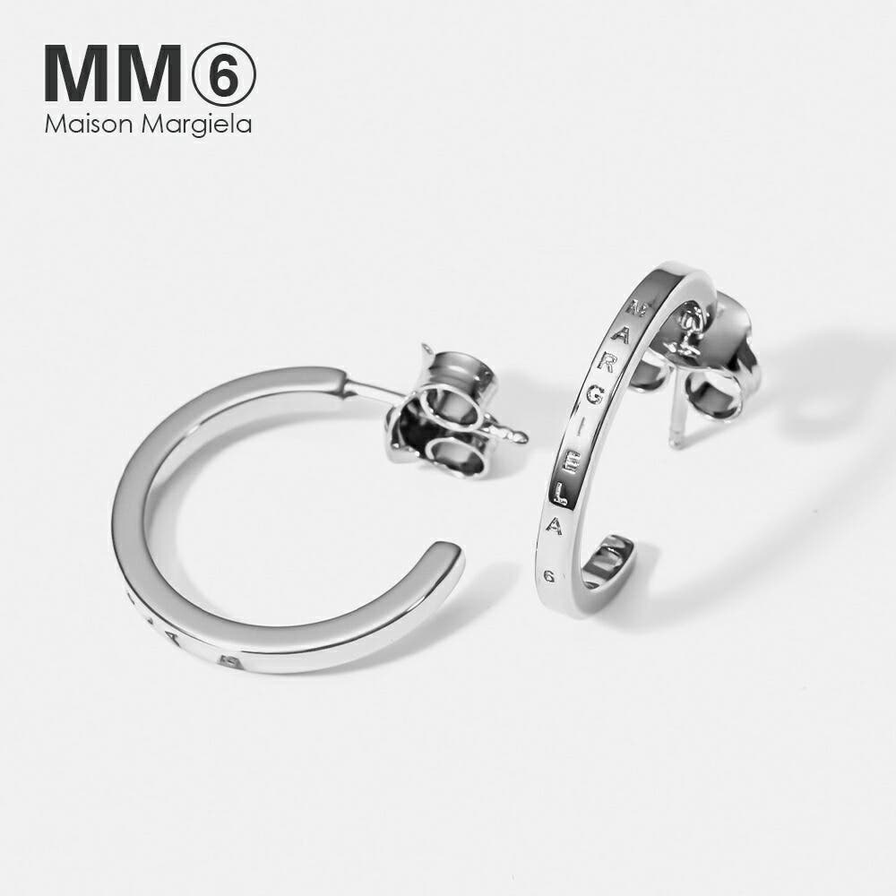 ESHVIノットピアス MM6/city shop/restir/TOGA MM6 Maison Margiela Tag And Key Pendant Hoop Drop Earrings