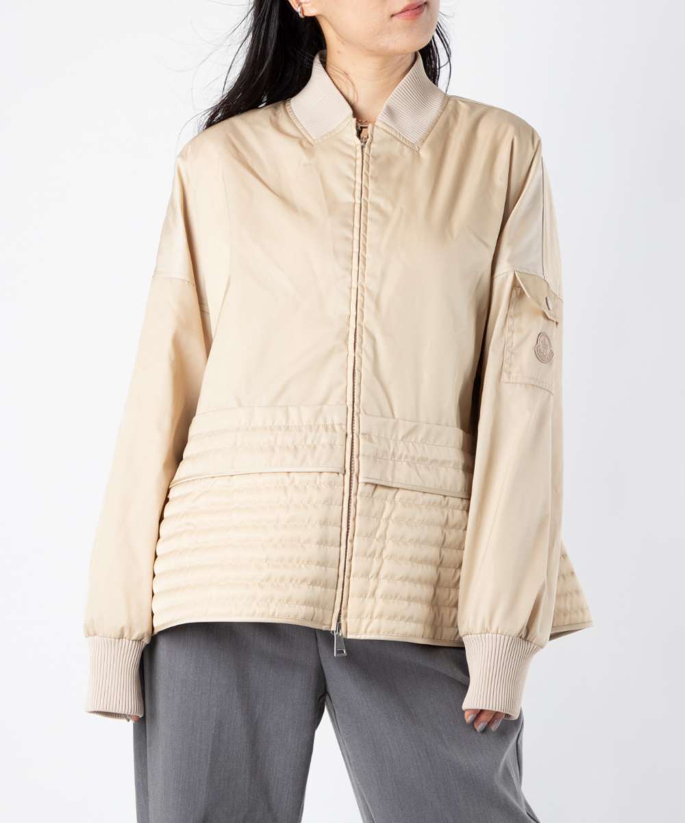 MONCLERスプリングジャケットMARCELベージュ✕ネイビー