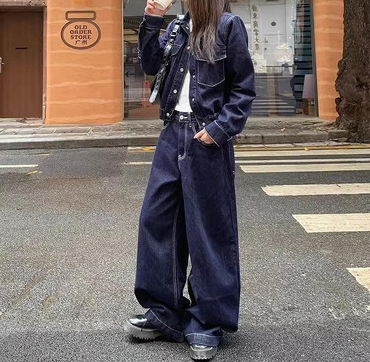 デニムショートジャケットパンツセットアップ[品番：NTRW0011254