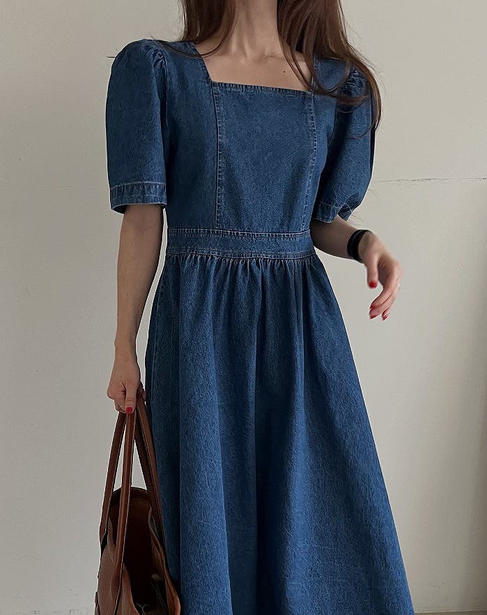 【新品】ルイルイーズ　リリエネネ　デニムワンピース　4A 新品】ルイルイーズ リリエネネ デニムワンピース 4A - メルカリ