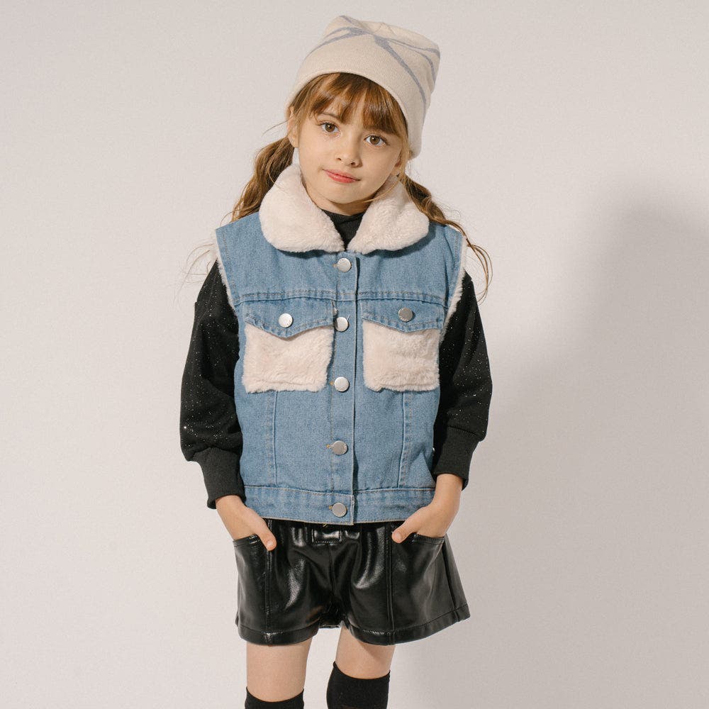 ファードッキングデニムベスト[品番：VINK0003034]｜URBAN CHERRY