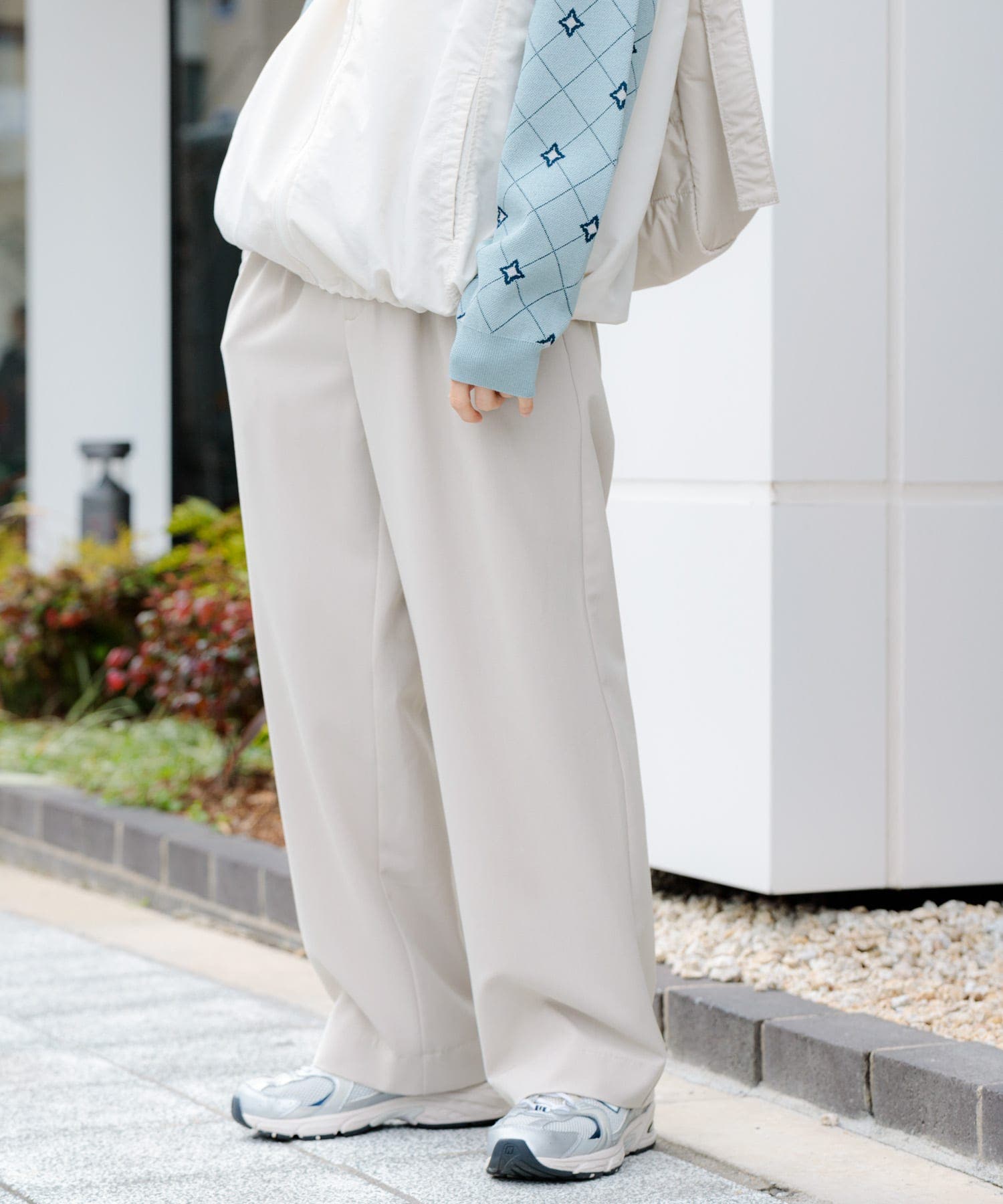 イージーケア』ダブルタックワイドパンツ[品番：UBRW0011526