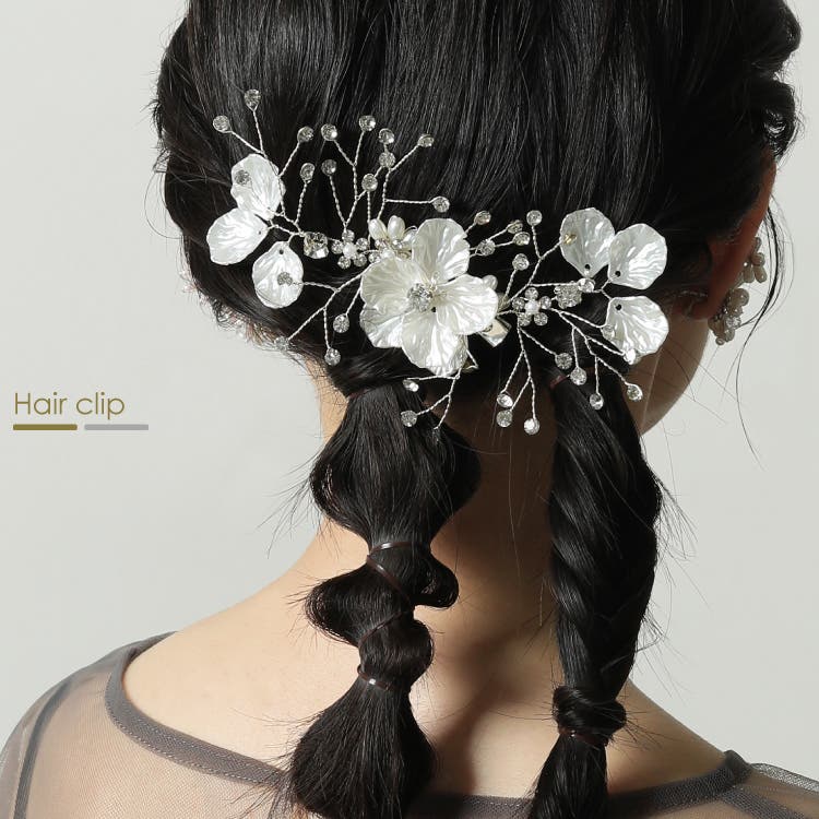 ★プレ春夏★【CHANEL】パールが可愛すぎるサテンヘアピン パールヘアピン フラワー ヘアピン[品番：BECW0010392]｜kana