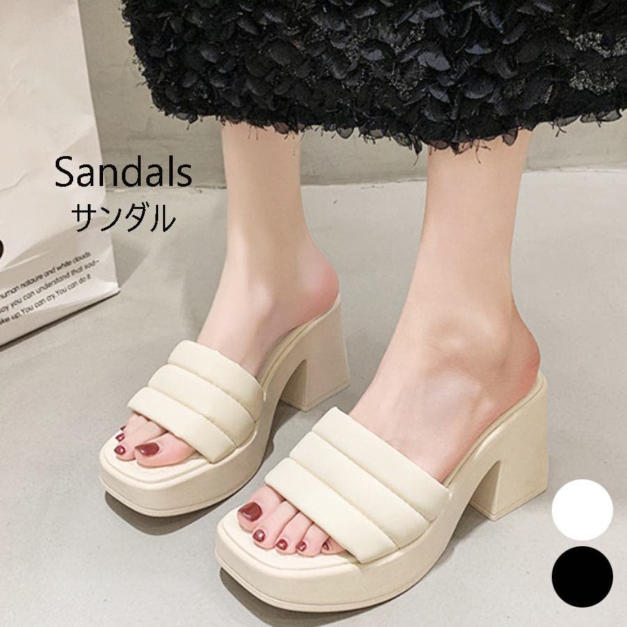 チャンキーヒール サンダル レディース[品番：VCTW0004360