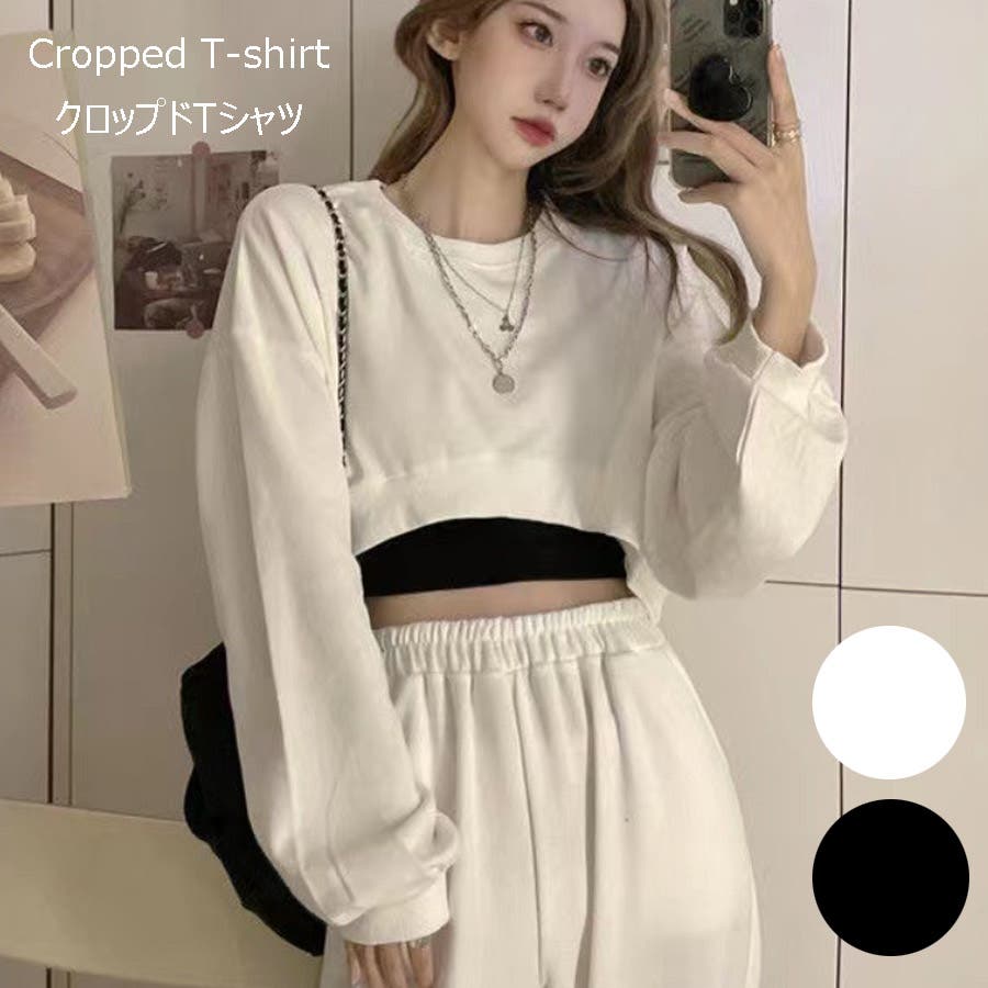 ロンT クロップドTシャツ レディース[品番：VCTW0004317]｜VICTORIA