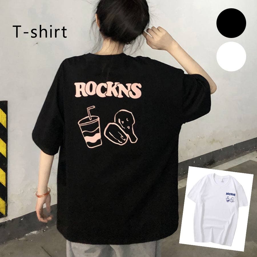 バックプリント Tシャツ 半袖[品番：VCTW0004515]｜VICTORIA