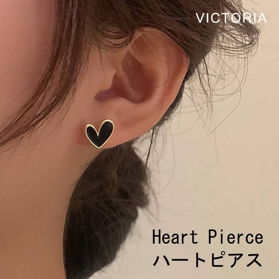 ピアス ハート アシメハートピアス[品番：VCTW0004573]｜VICTORIA
