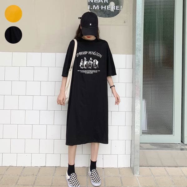 Tシャツワンピ 夏 レディース[品番：VCTW0003657]｜VICTORIA