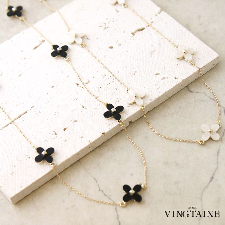 ネックレス ロング フラワー[品番：VTNA0005109]｜VINGTAINE