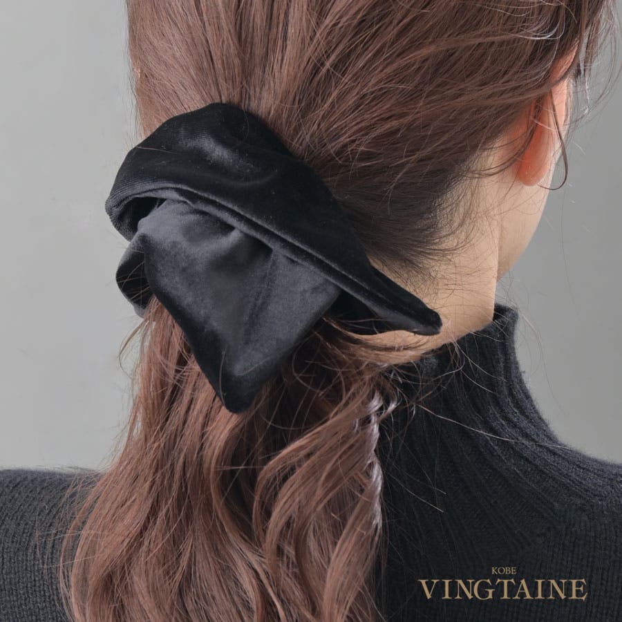 スクエア型ベロアシュシュ クラシック クラシカル[品番：VTNA0004048