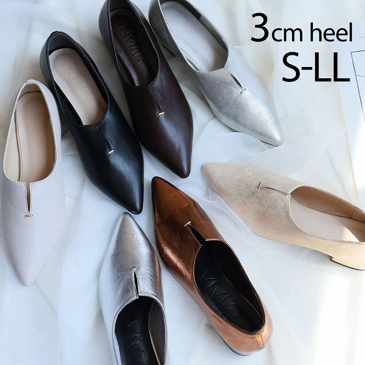 ポインテッドトゥスリットデザインパンプス[品番：VIVS0009927