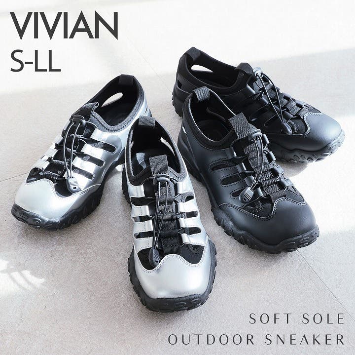 やわらかソールアジャスターレースアップアウトドアスニーカー[品番：VIVS0010000]｜VIVIAN COLLECTION（ヴィヴィアンコレクション  ）のレディースファッション通販｜SHOPLIST（ショップリスト）