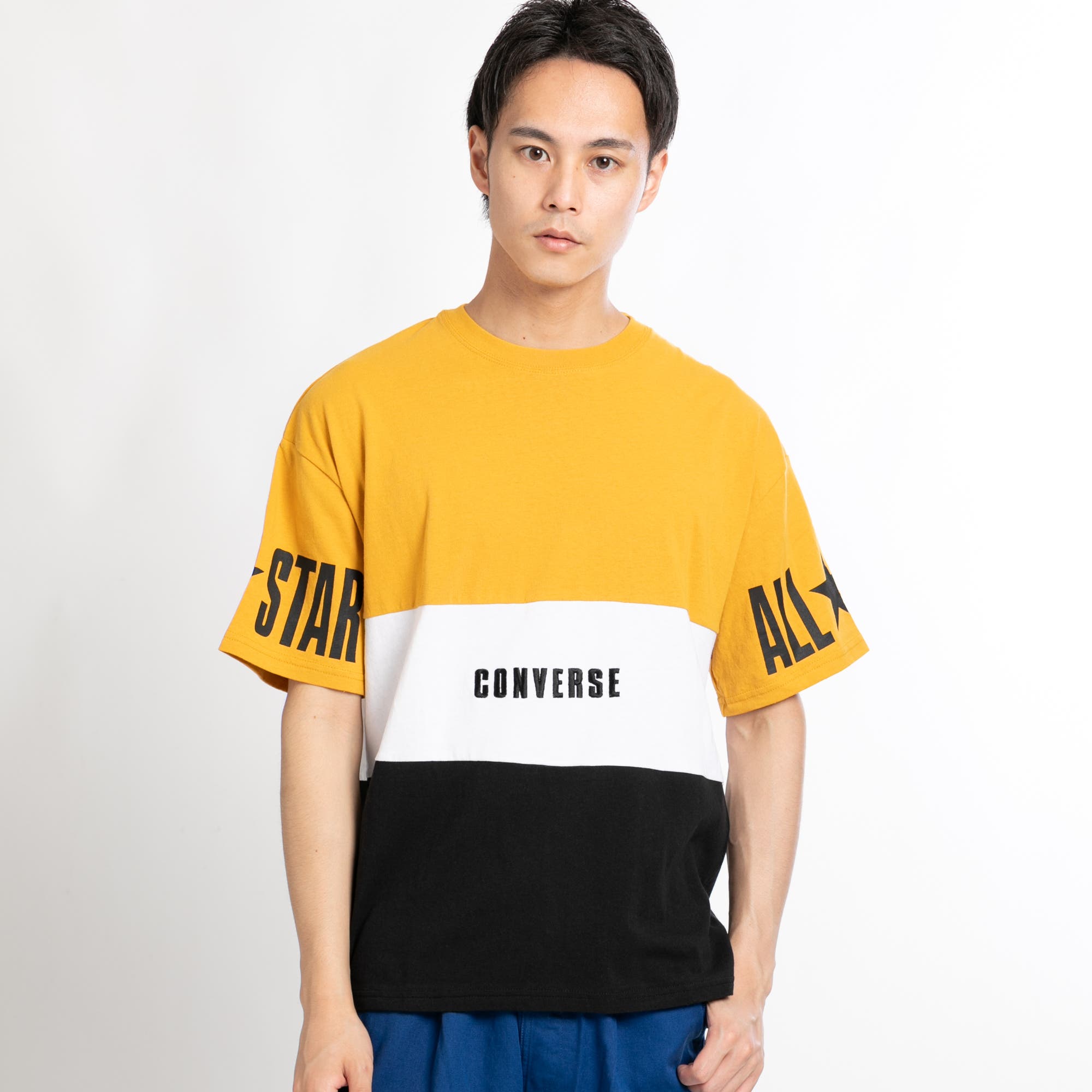 セール】NYプリント天竺 切替ルーズT（Tシャツ/カットソー