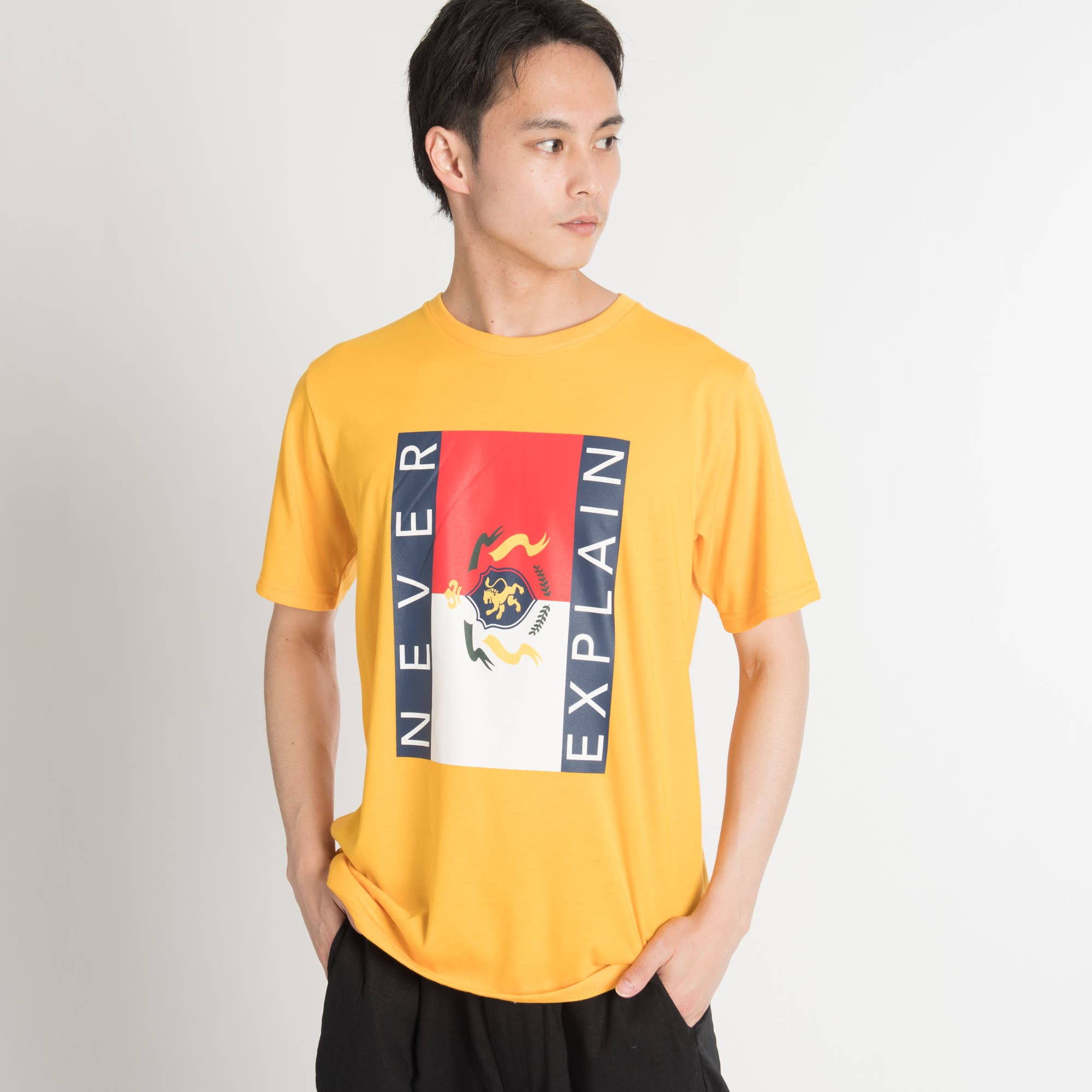 【どんなコーデにも合わせやすい♪】LV ロゴTシャツ トリコモチーフロゴTシャツ BR18SM05-M038[品番：WG010032115