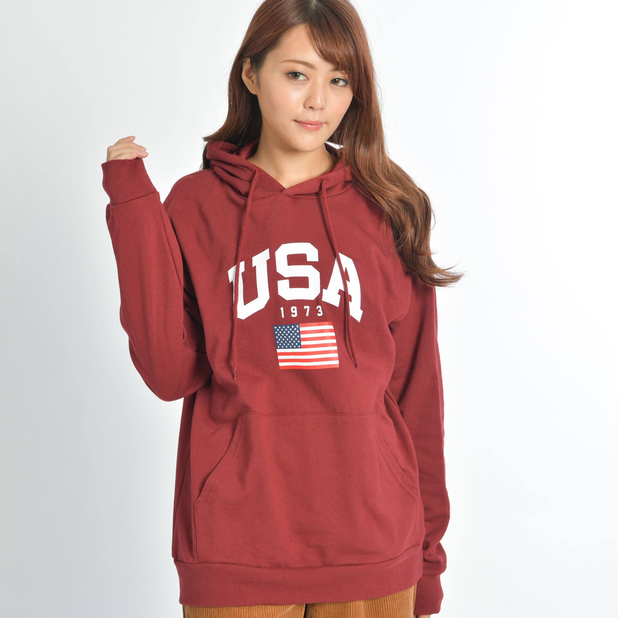 USAロゴプリントパーカー BR18AU08-L062[品番：WG010033658