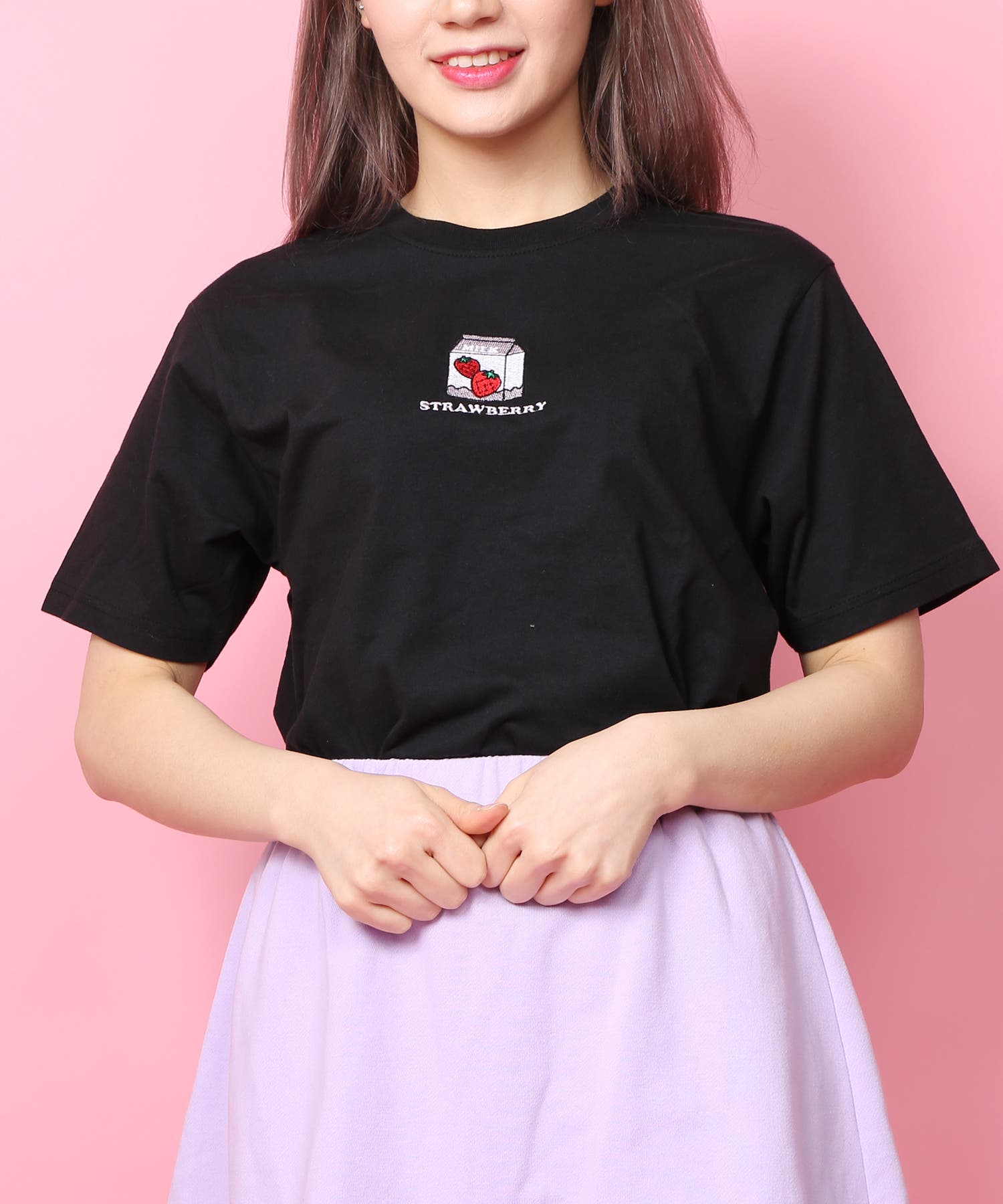 WC】イチゴミルクTシャツ[品番：WG010038016]｜WEGO【WOMEN