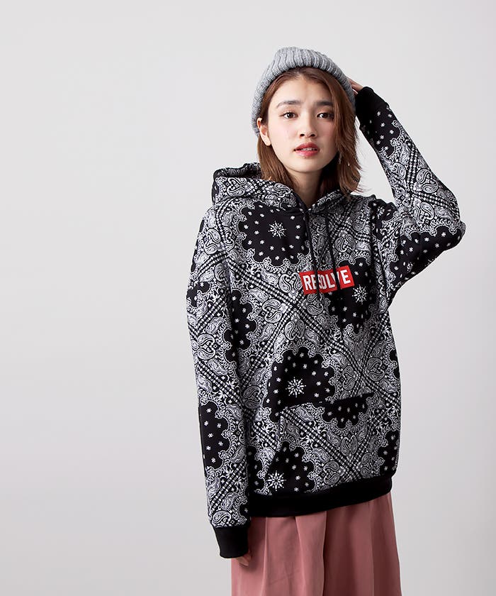 ペイズリーロゴプリントパーカー BR17SP01-L007[品番：WG010017723