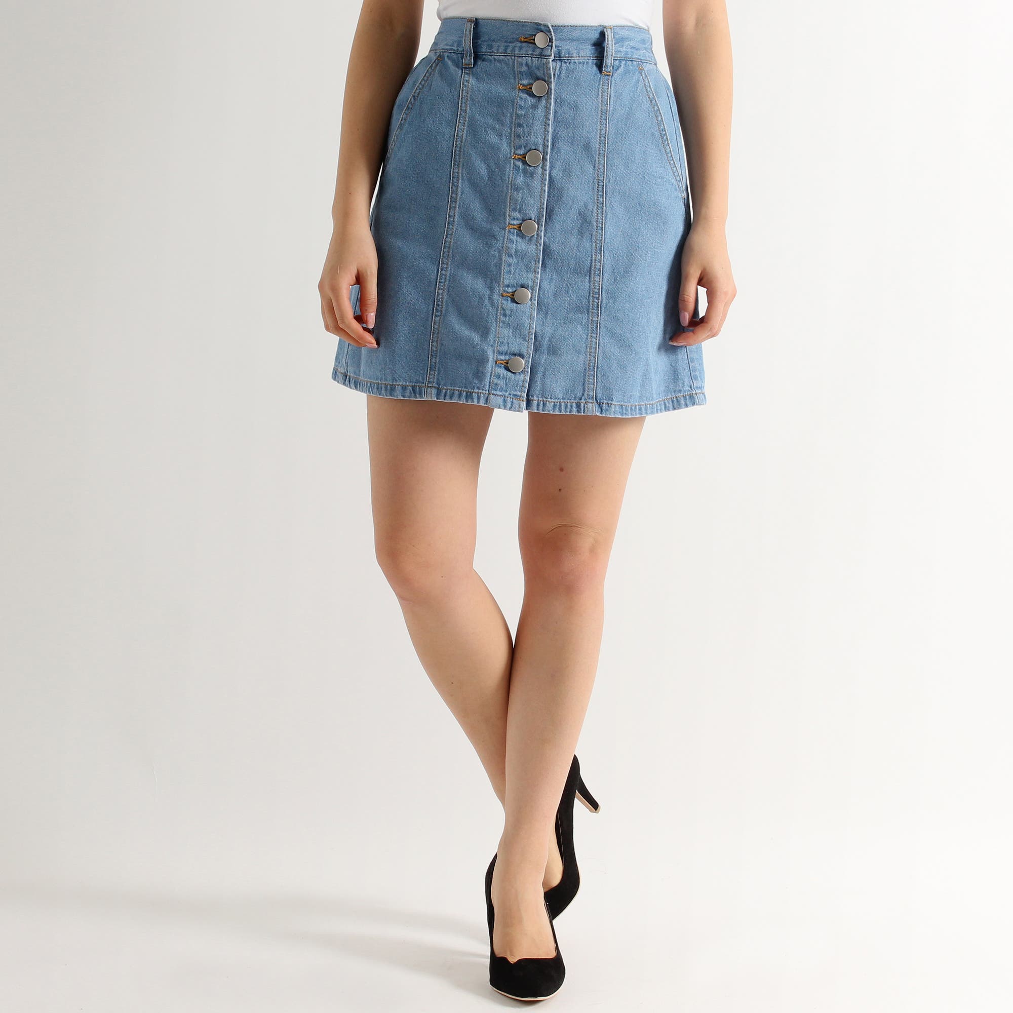 前ボタン台形スカート BS16SM05-L006[品番：WG010001560]｜WEGO【WOMEN