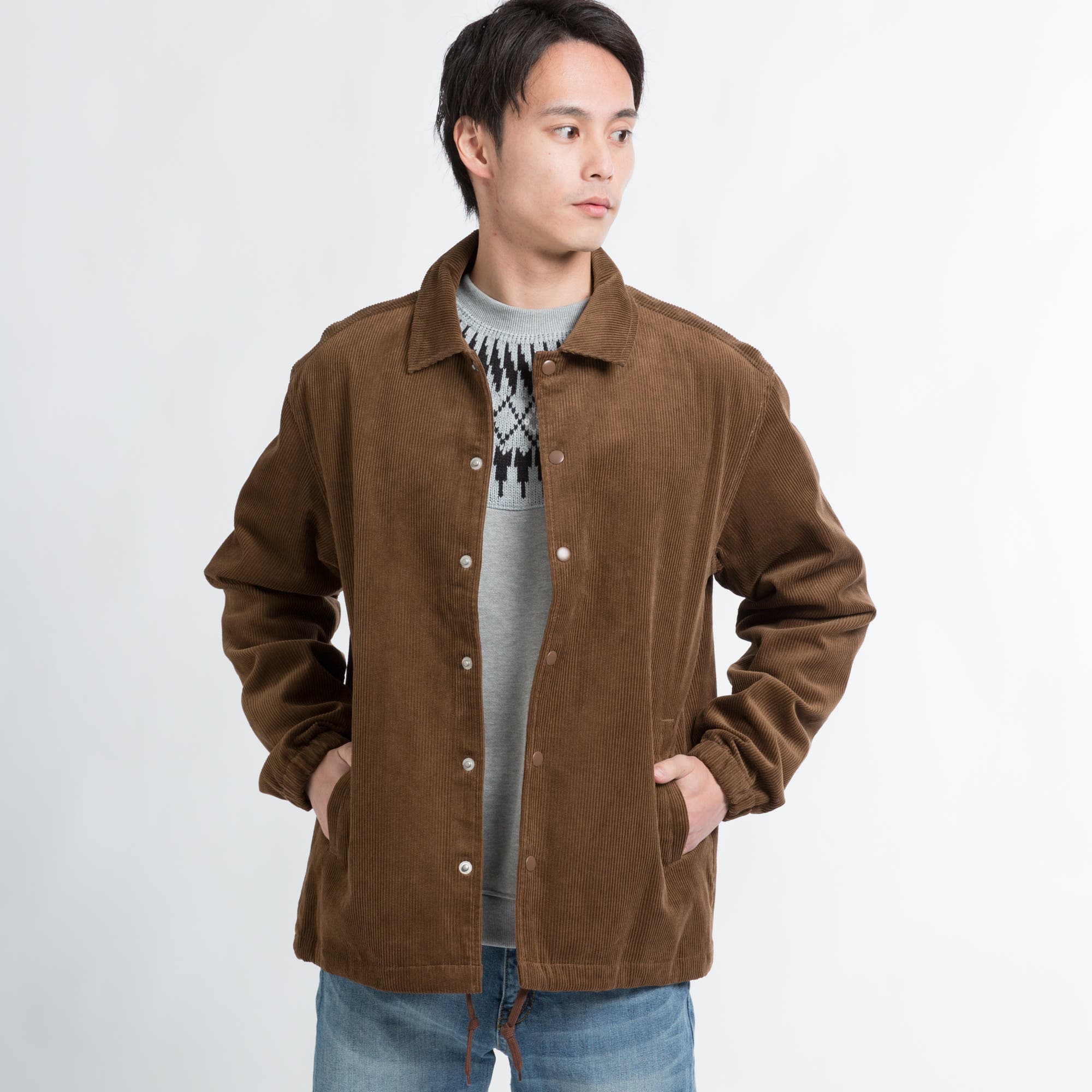 コーデュロイコーチジャケット[品番：WG010023973]｜WEGO【MEN