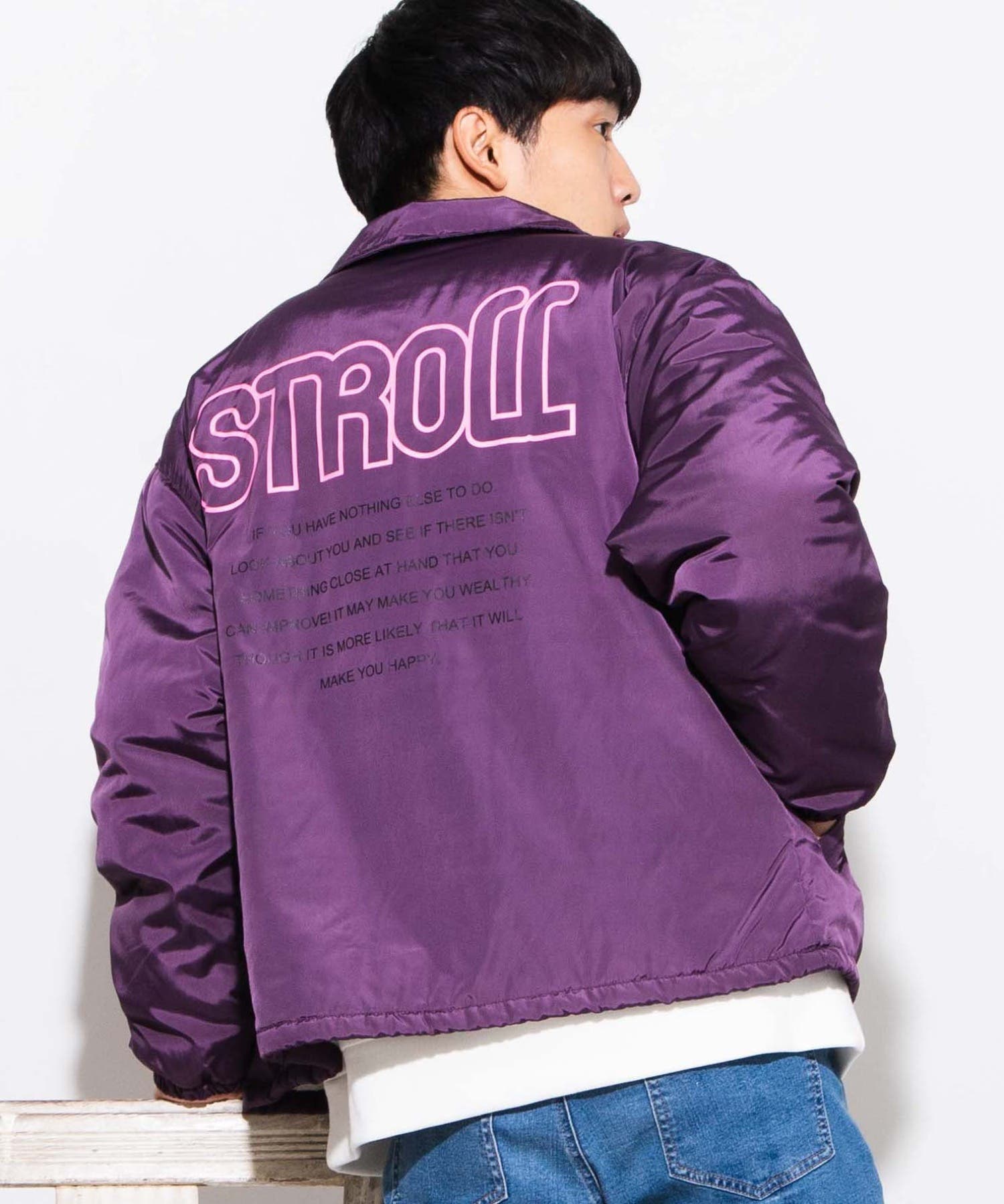 コーデュロイコーチジャケット　M パープル グラフィックボアコーチジャケット BV19WN10-M3826[品番：WG010069898