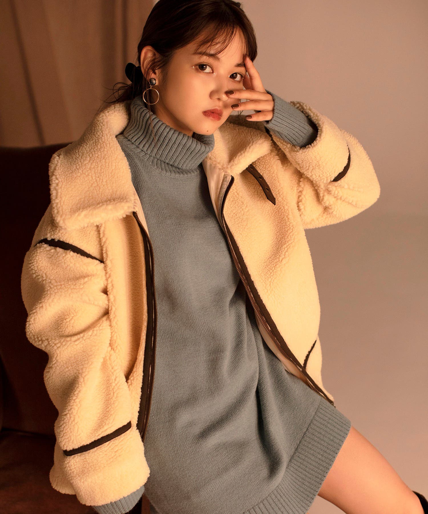 【低身長向け】ボアフライトジャケット  DU20WN10-L5001[品番：WG010077158]｜WEGO【WOMEN】（ウィゴー）のレディースファッション通販｜SHOPLIST（ショップリスト）