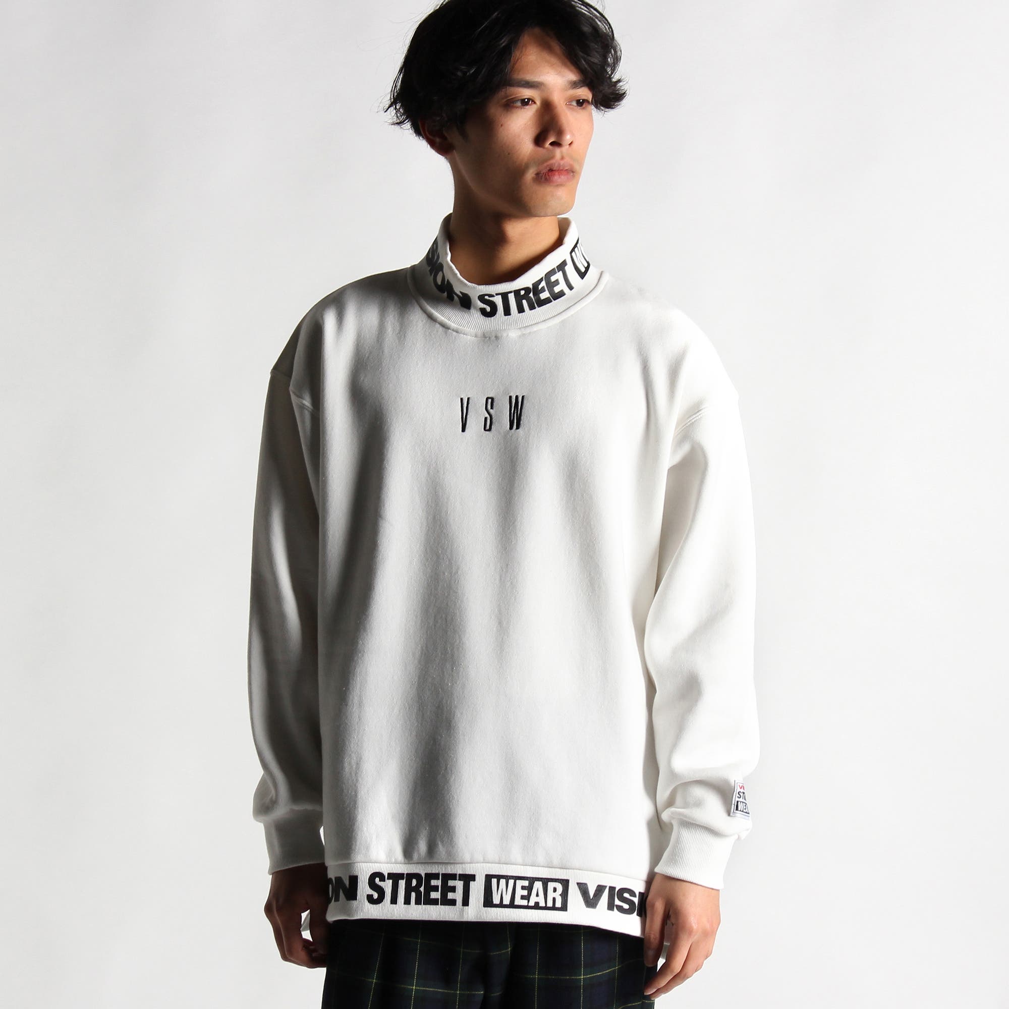 SLICK tシャツ ドローストリングモックネックプルオーバー