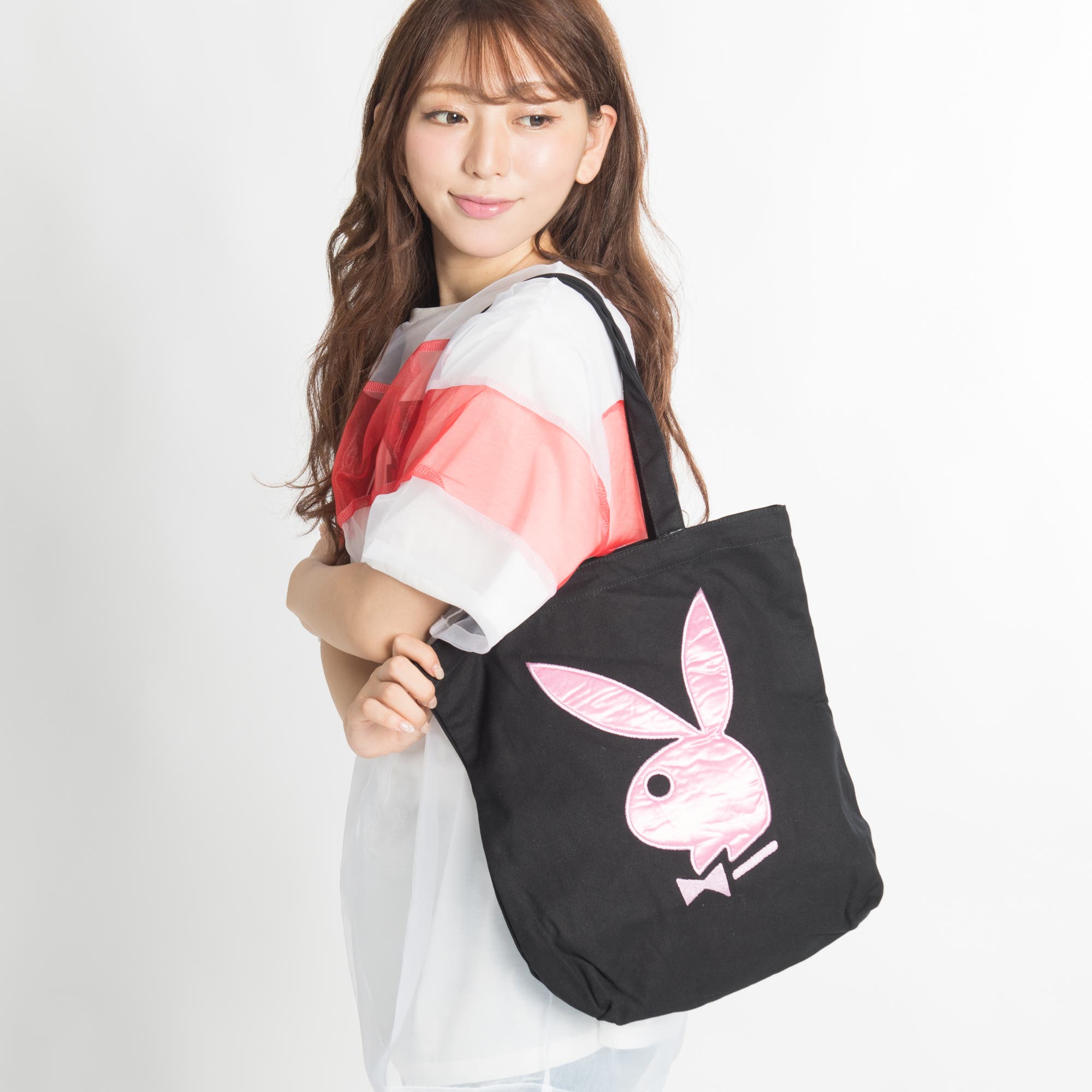 PLAYBOY サテンプリントトート[品番：WG010018022]｜WEGO【WOMEN 