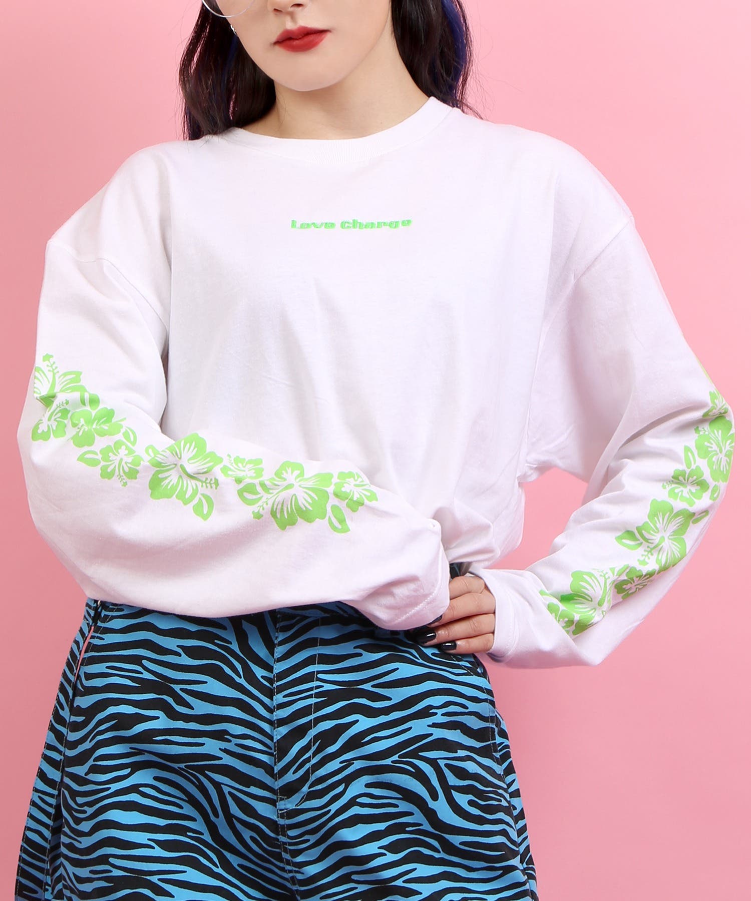 HUMAN MADE ロンT ピンク　ハイビスカス HUMAN MADE ロンT ピンク ハイビスカス - トップス