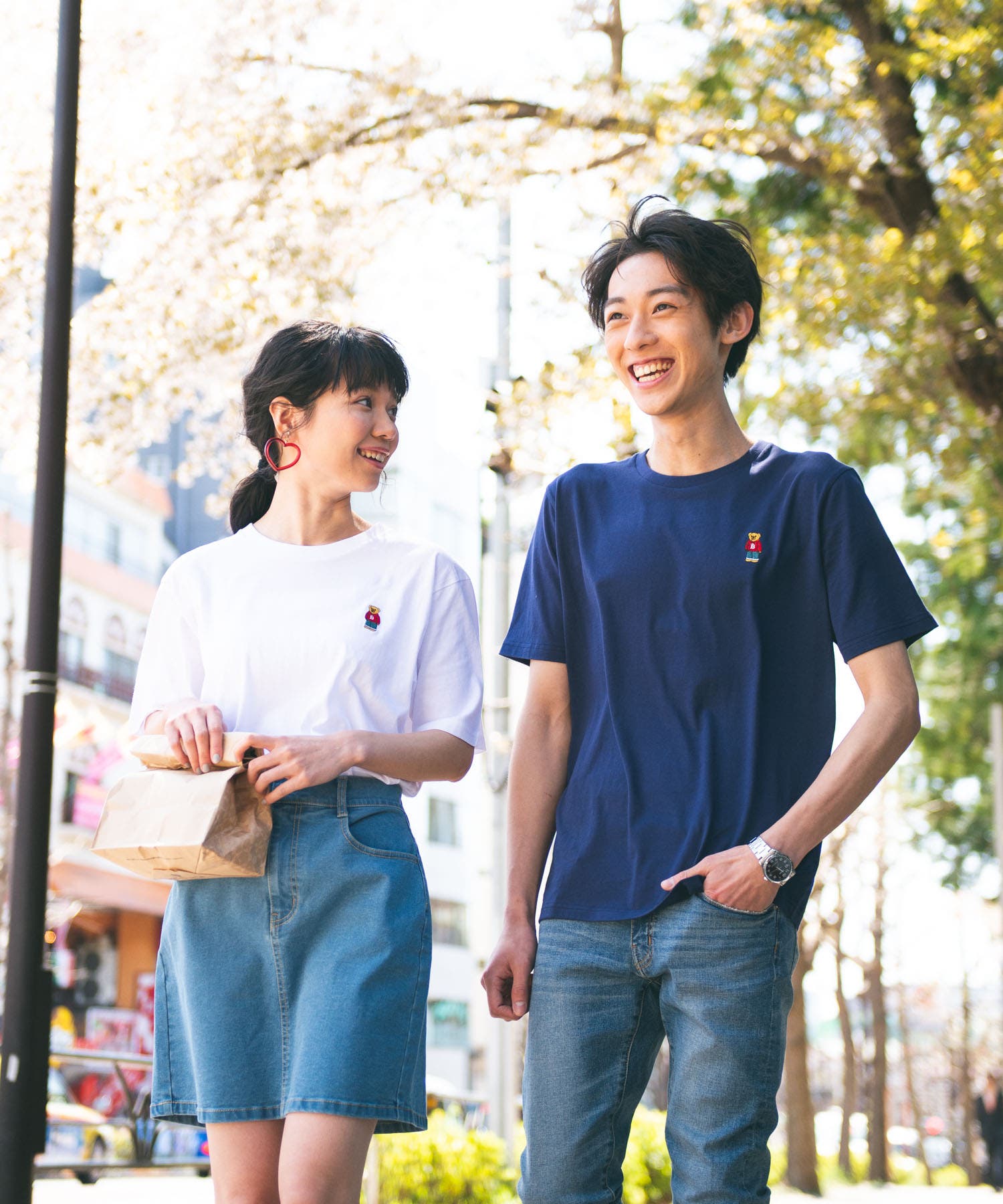 tシャツ ワンポイントロゴ刺繍ショートスリーブTシャツ メンズ