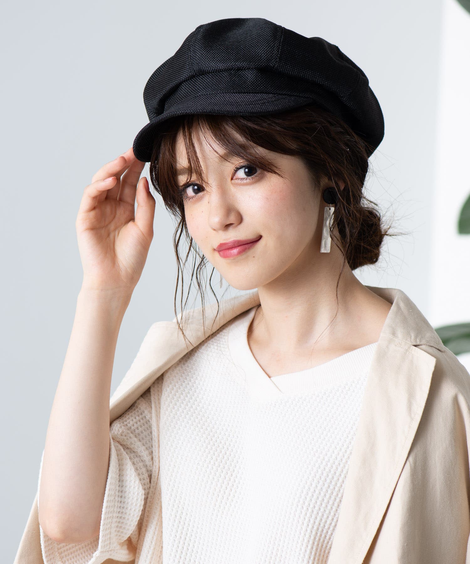 リネンタッチボリュームキャスケット WE19SM05-LG0020[品番 