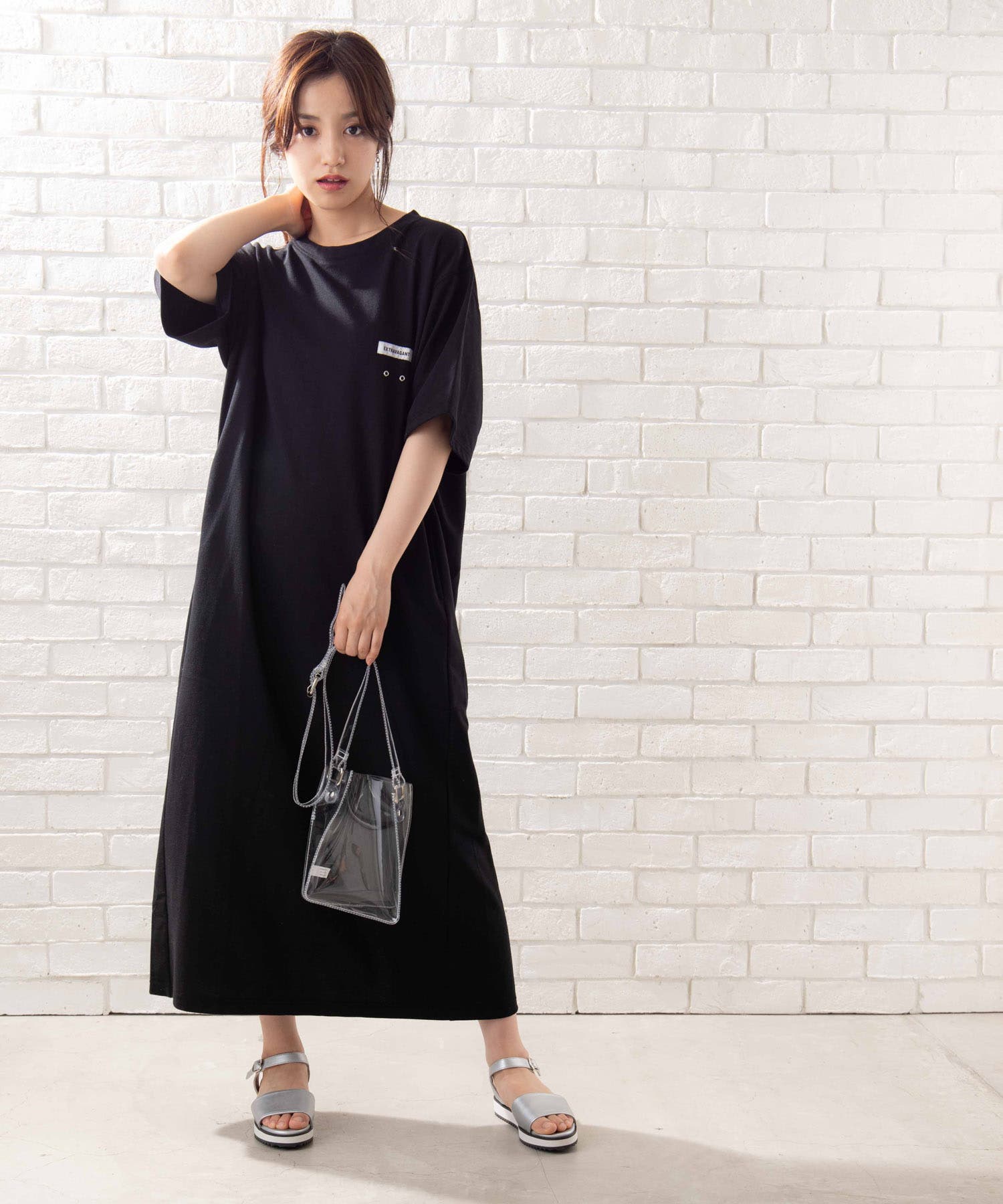 バックスリットピスネームマキシワンピース WE19SM06-L0739[品番