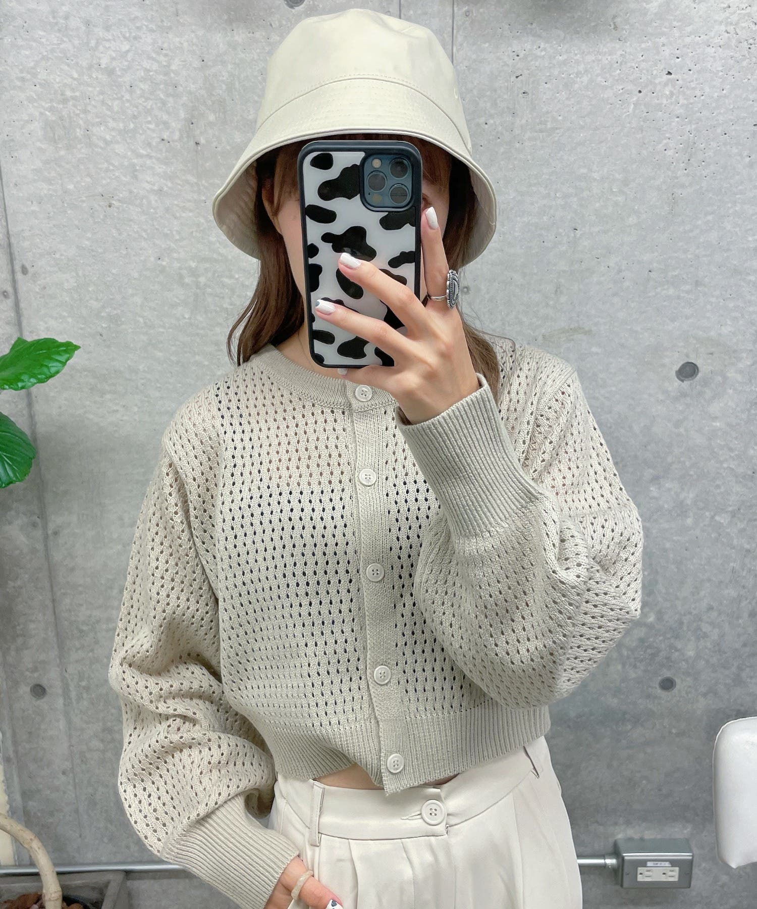 メッシュ編みコンパクトカーディガン[品番：WG010081881]｜WEGO【WOMEN