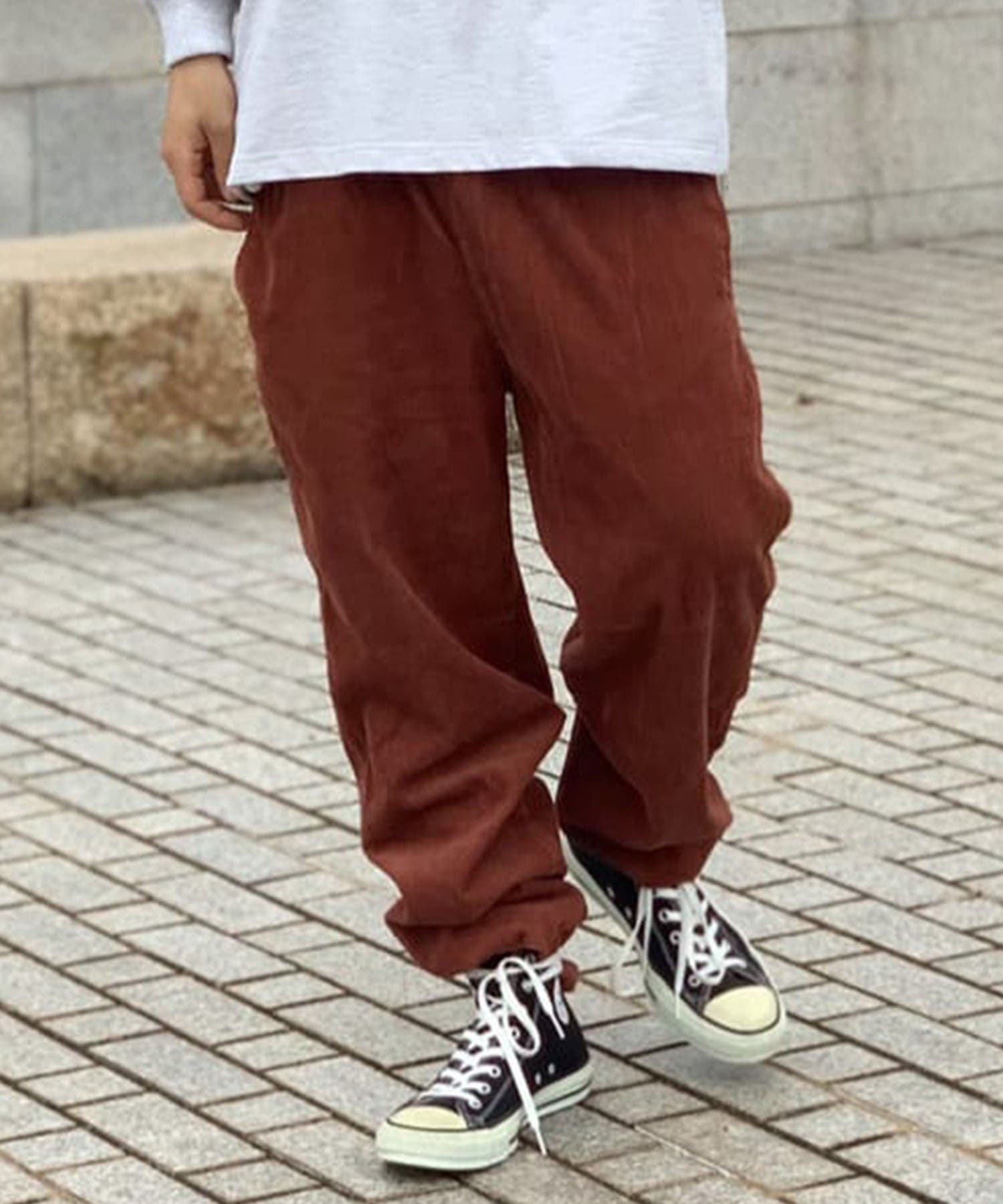 コーデュロイシェフパンツ 韓国 韓国ファッション[品番
