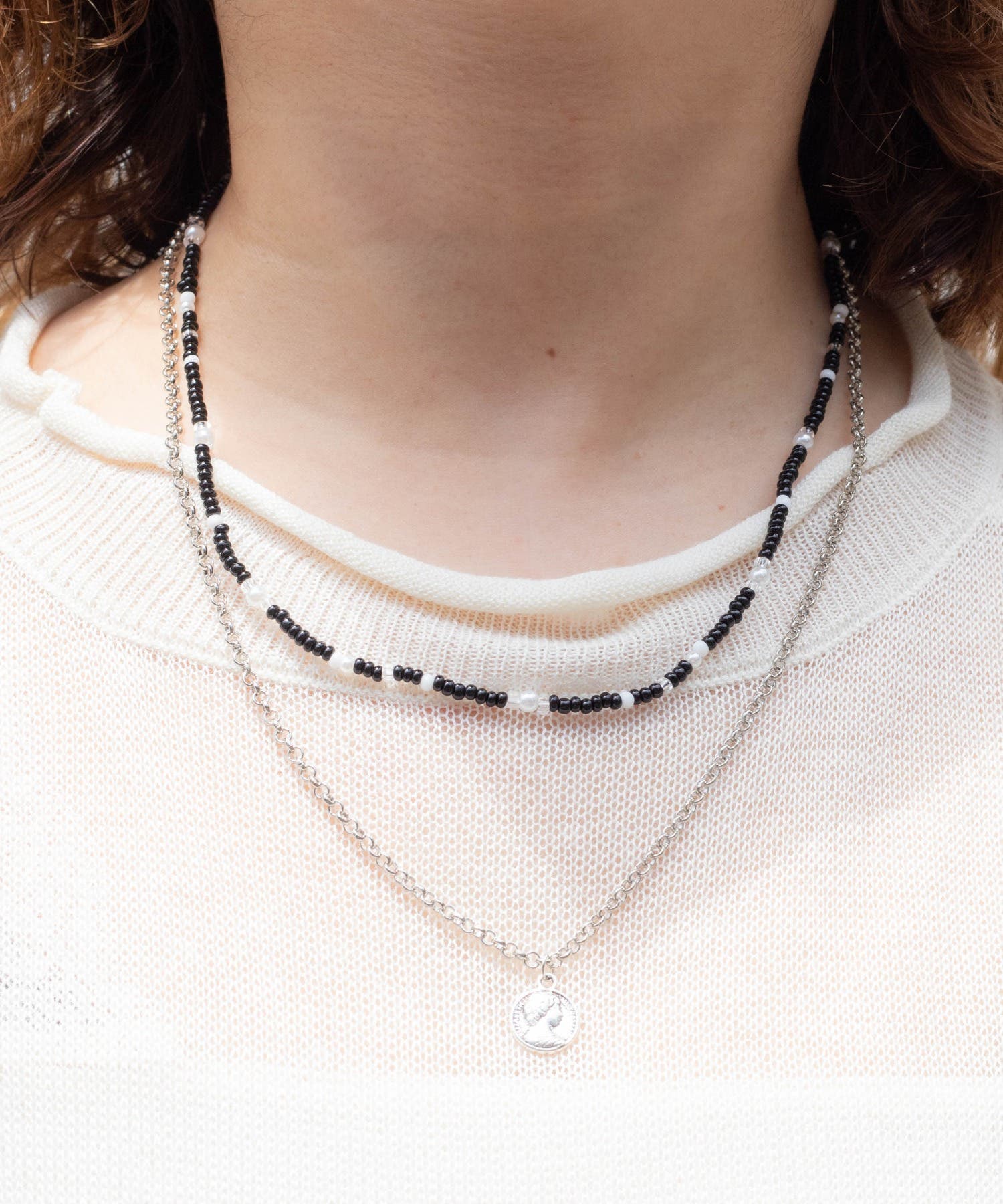 2点セット】ビーズモチーフセットネックレス[品番：WG010081237]｜WEGO
