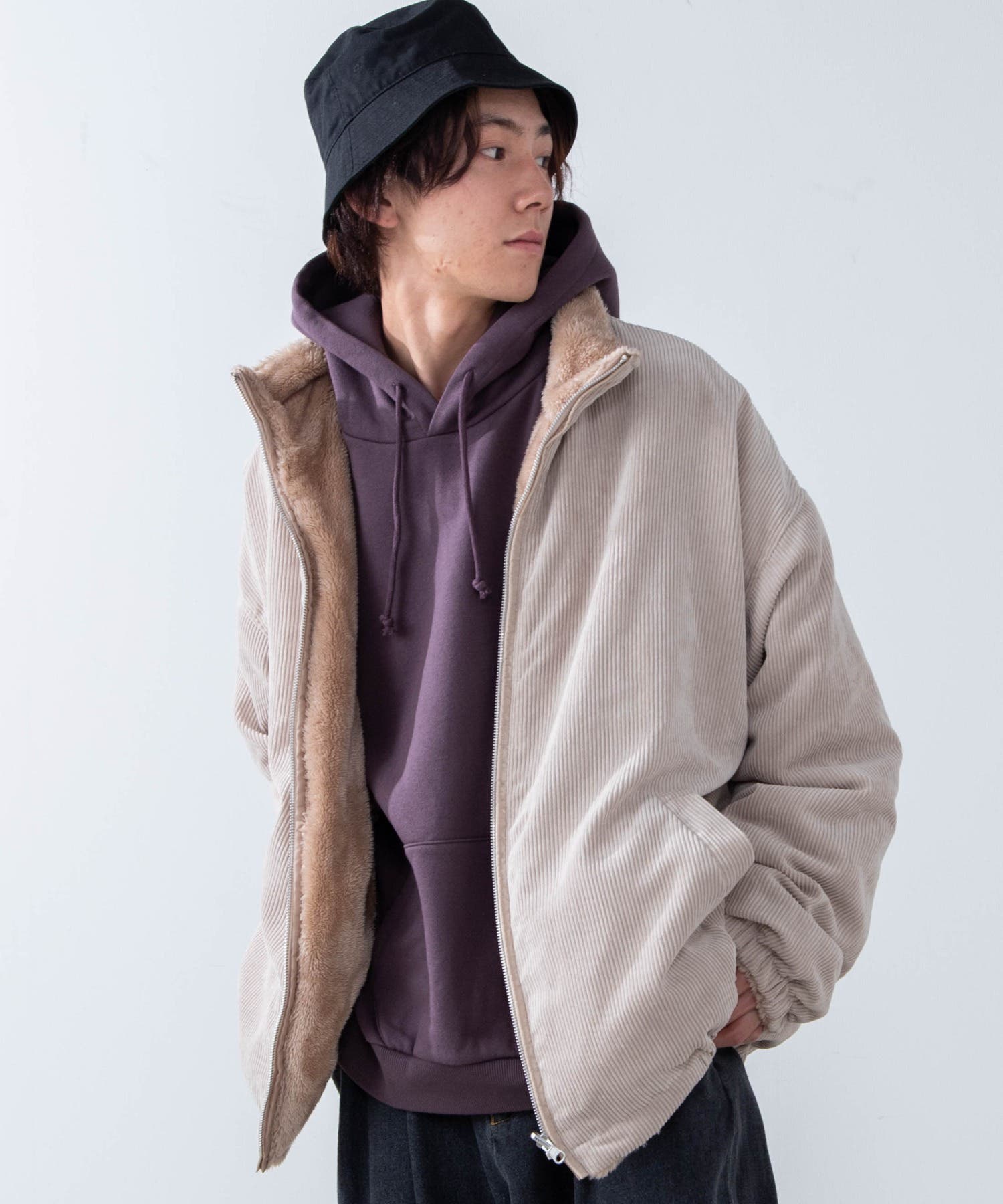 リバーシブルコーデュロイボアブルゾン WE21SP12-M0014[品番