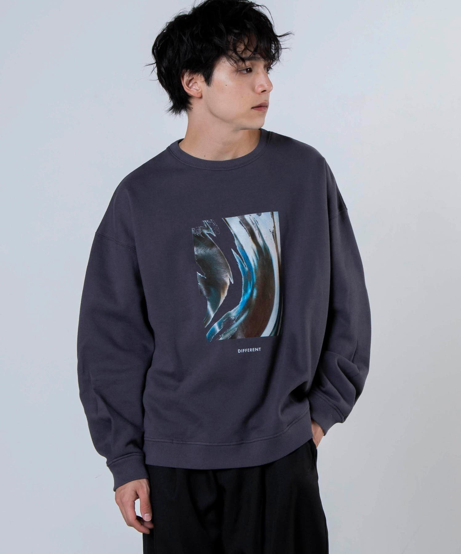 マーブルクアート起毛BIGプルオーバー WE21SP12-M0016[品番