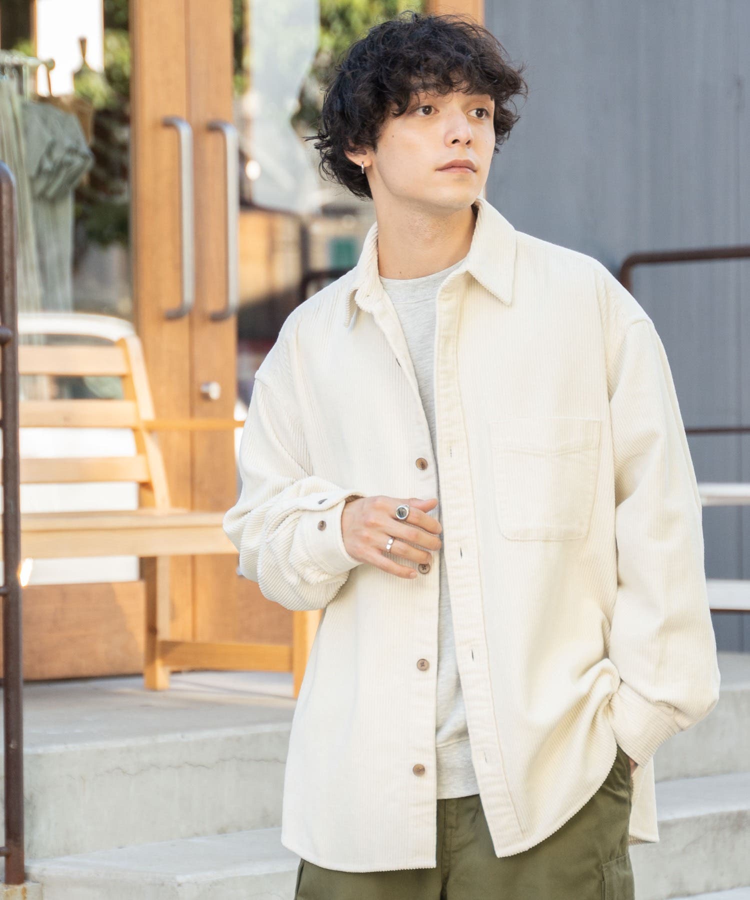 コーデュロイルーズシャツ メンズ レディース[品番：WG010089054 