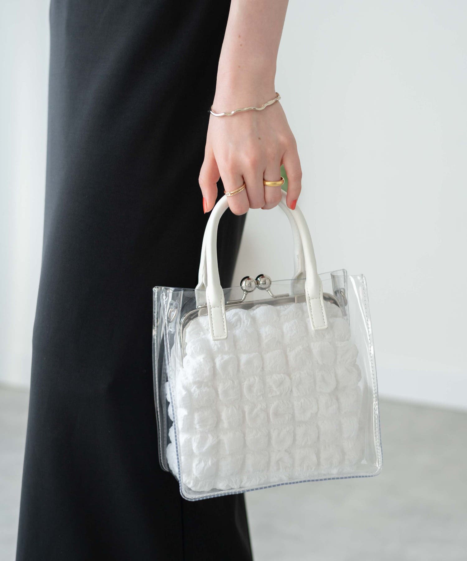 WEGO クリアバッグ がま口 レース 痛バ ミニ痛バ 痛バッグ 