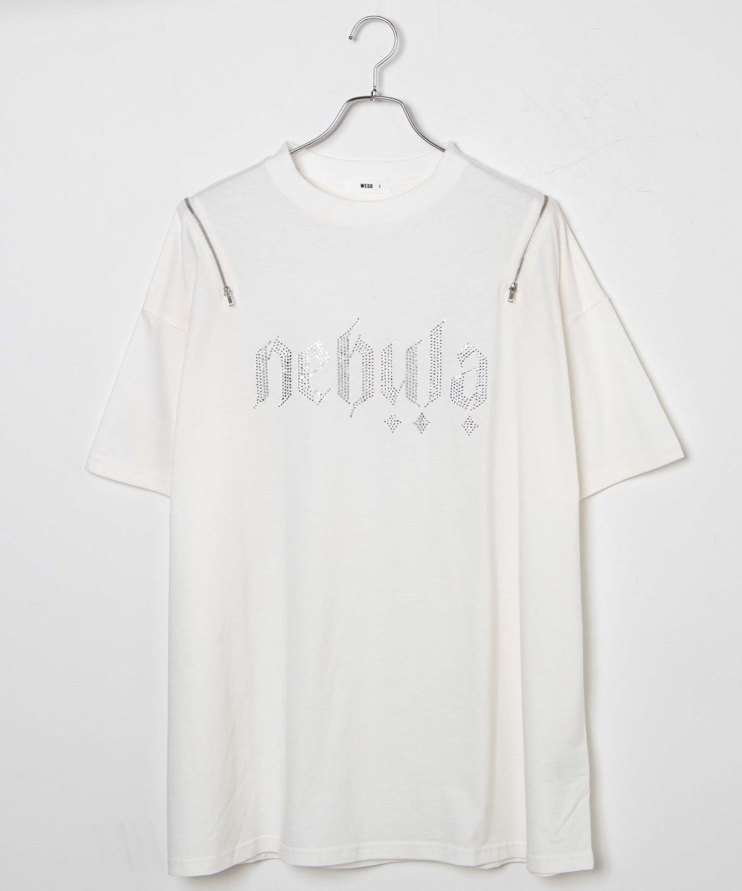 【韓国】1jinn 25ss LOGOラインストーンフラワータイトTシャツ 黒 org.jpg