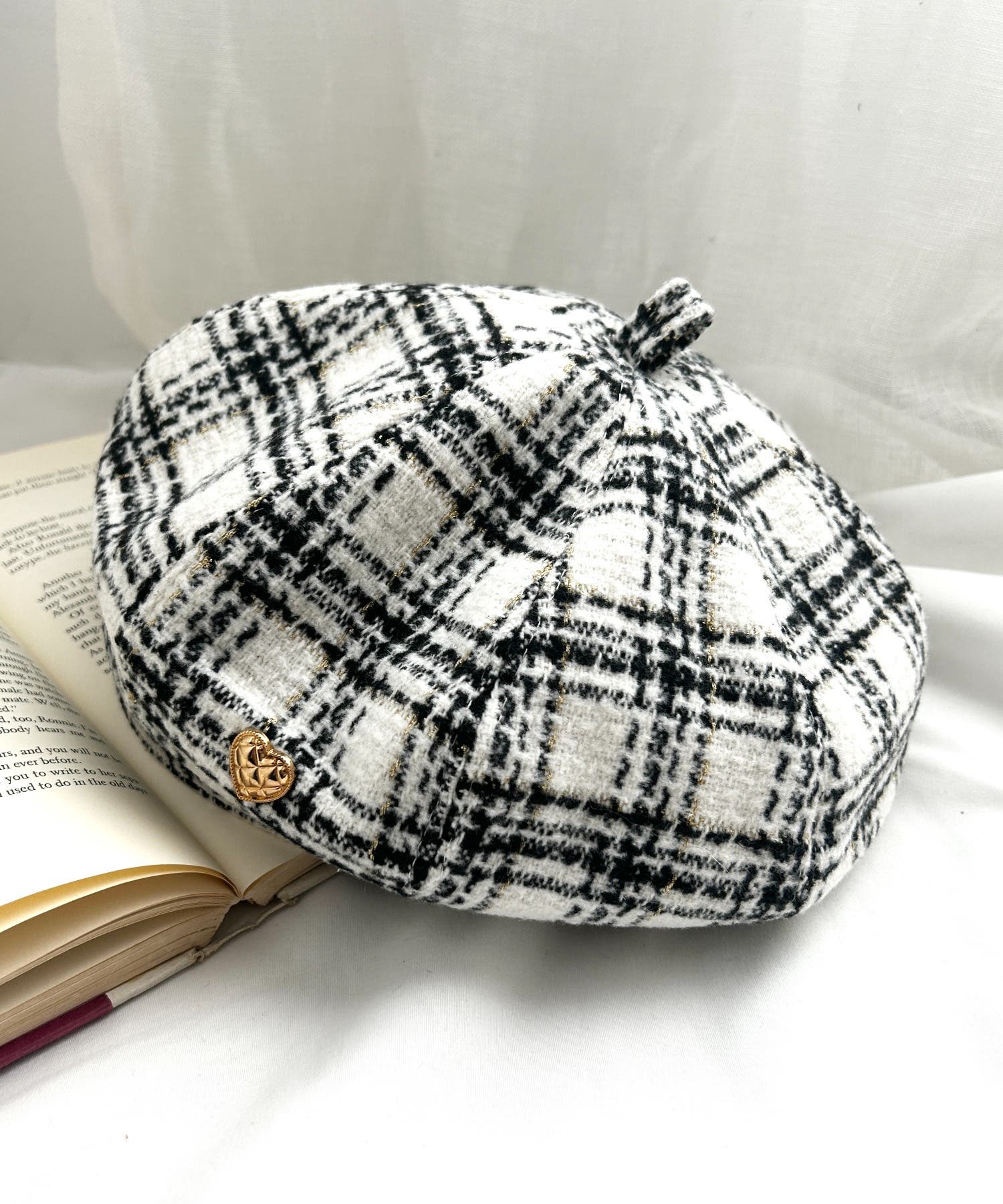 ツイードベレーレディース 韓国 韓国ファッション[品番：WG010088789