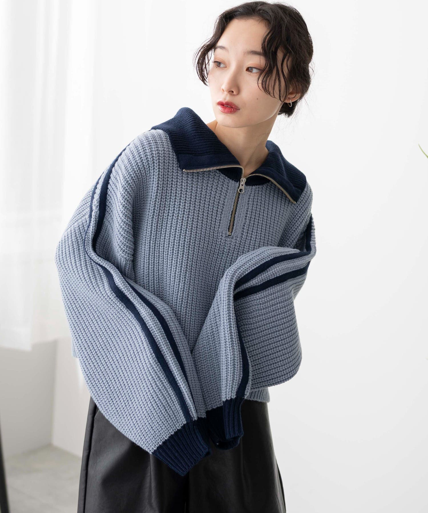 ワンポイントハーフジッププルオーバー｜WEGO（ウィゴー