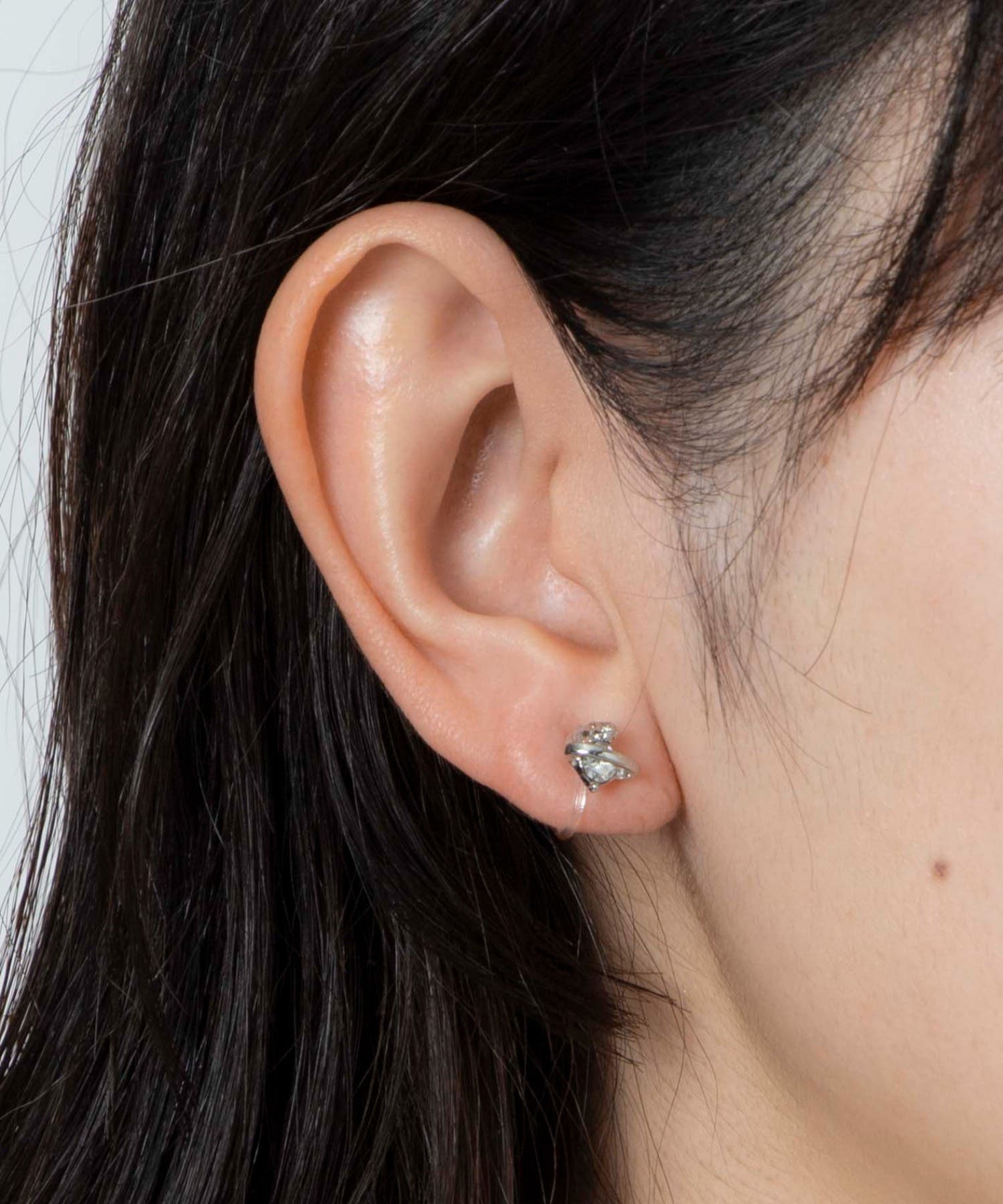 【関税込み】EGONlab イヤリング & ピアス ひし形 2連 ウェーブ[品番：ESCA0000180]｜SEMSアクセサリー