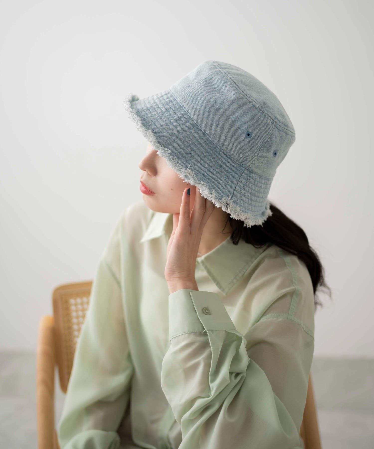 送料無料 内祝い デニムフリンジバケットハット[品番：WG010090066]｜WEGO【WOMEN 帽子